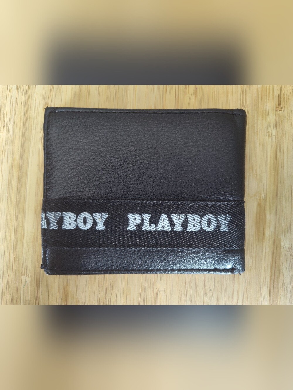 Playboy Black Bi-Fold Wallet with Logo - Picture 2 of 3